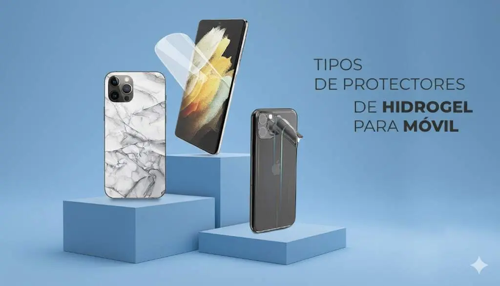 ¿Qué tipos de protectores de pantalla de hidrogel existen?