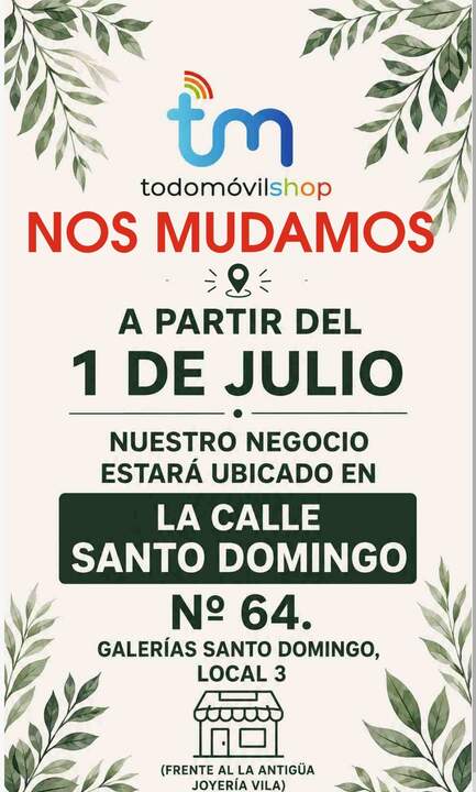 Todo Móvil Shop se muda
