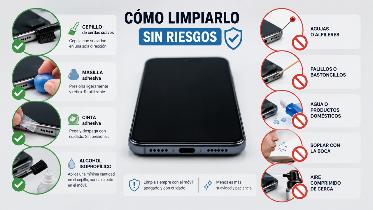 El altavoz del móvil se escucha bajo: causas y limpieza